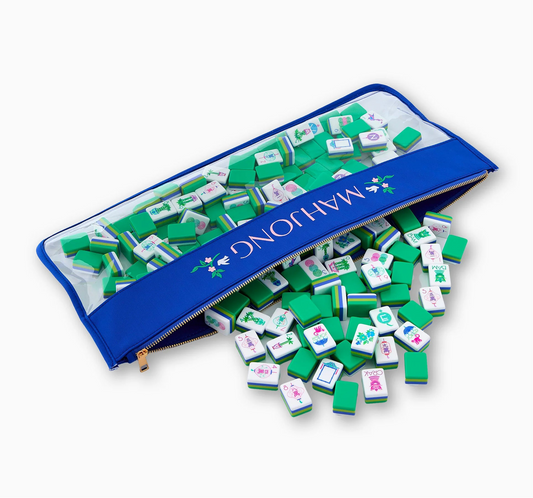 Royal Blue Mahjong Tile Bag