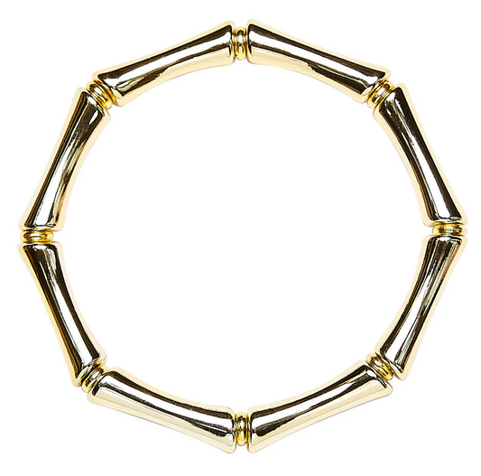 Lucy Gold Bamboo Acrylic Bracelet