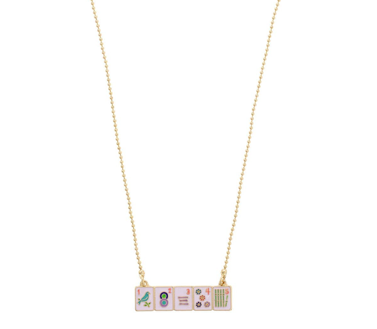 Enamel Tile Wall Necklace