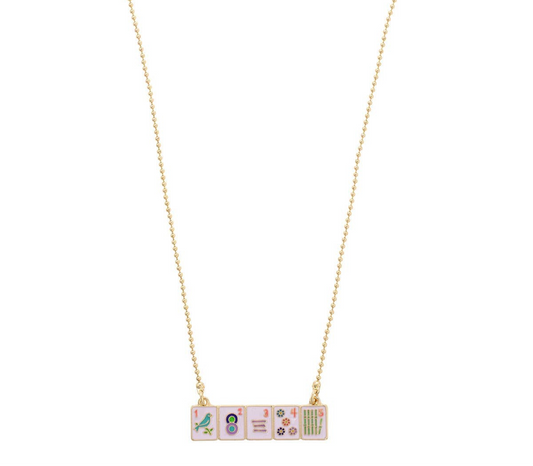 Enamel Tile Wall Necklace