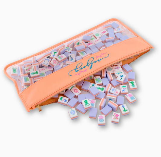 Peach Script Mahjong Bag