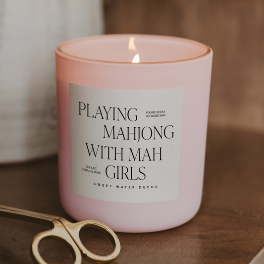 Playing Mahjong with Mah Girls Candle
