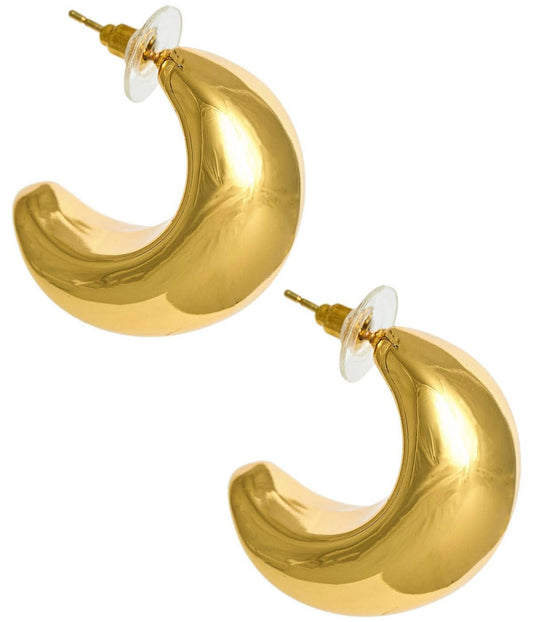 Callie Hollow 18k Plated Earring