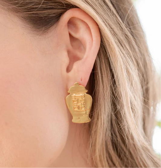 Vera Ginger Jar Stud Earring