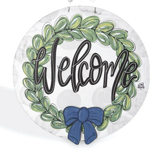 Welcome Wreath Door Hanger