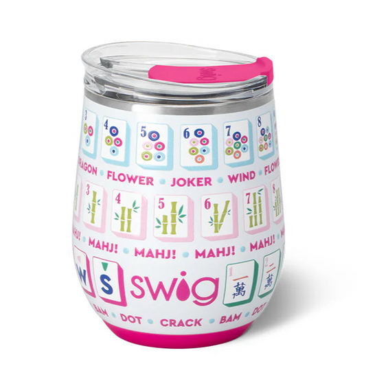 Stemless Mahjong Wine Cup 12oz
