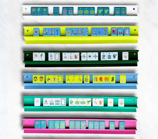 Wooden Mahjong Racks & Pushers (Set of 4)