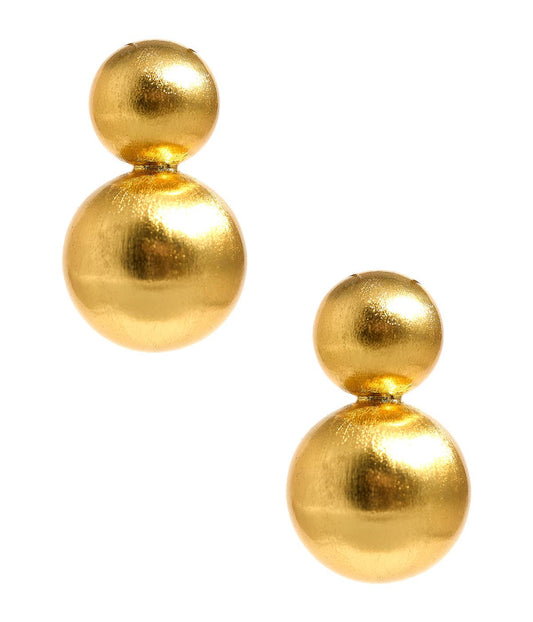 Large Brushed Gold Audrey Earring