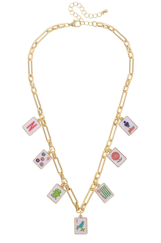 Enamel Charm Necklace