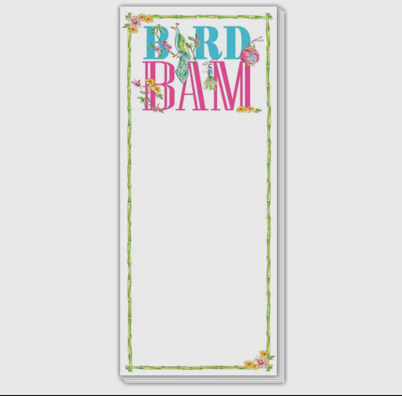 Handpainted Bird Bam Notepad