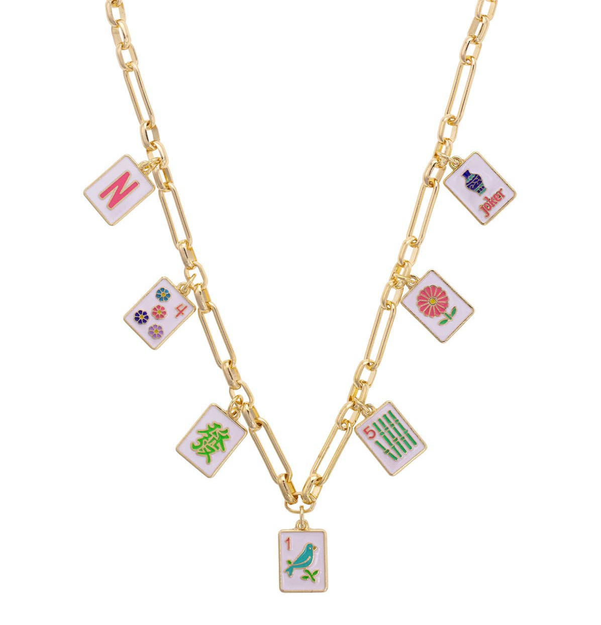Enamel Charm Necklace
