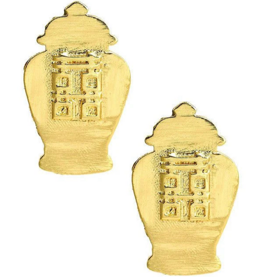 Vera Ginger Jar Stud Earring