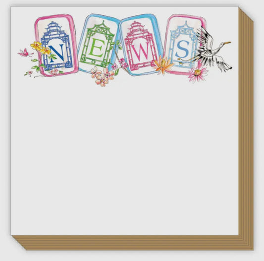 Handpainted NEWS notepad