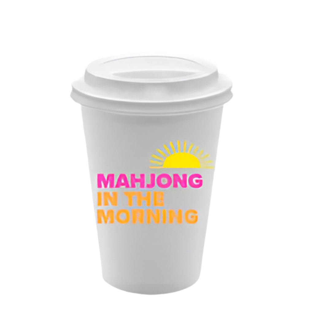 Mahjong in the Morning Paper Coffee Cups