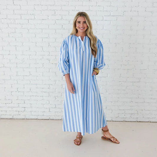 Blue Stripe Cabana Dress
