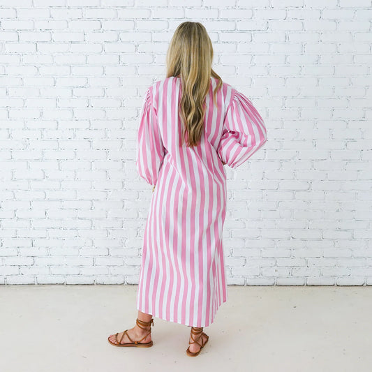 Pink Stripe Cabana Dress