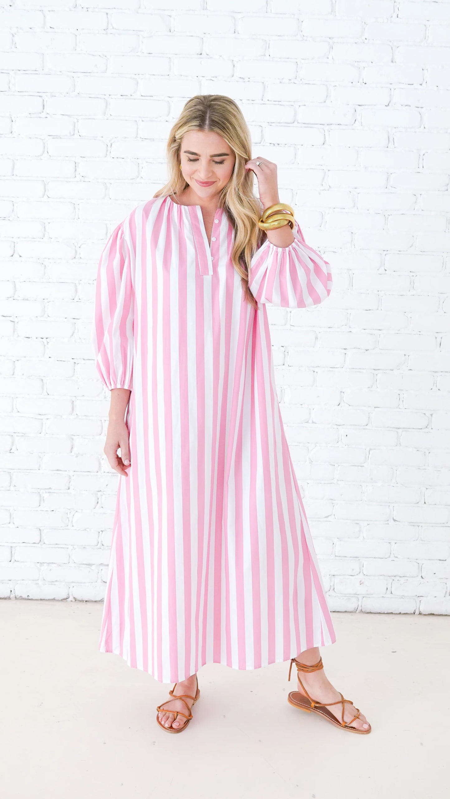 Pink Stripe Cabana Dress
