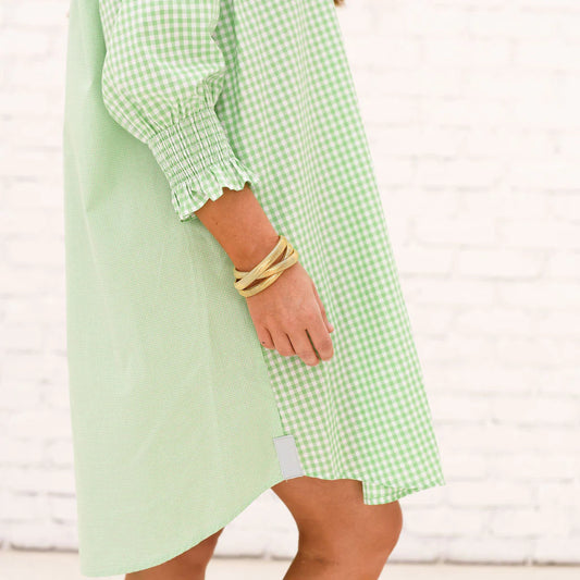 Gingham Green Kimberly Dress