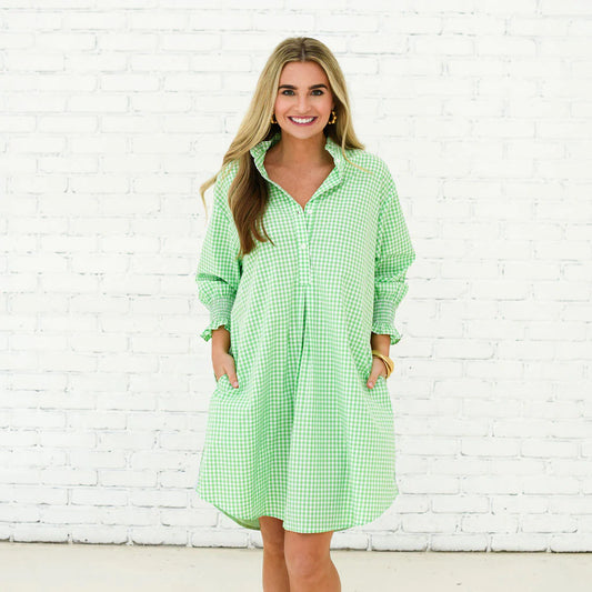 Gingham Green Kimberly Dress