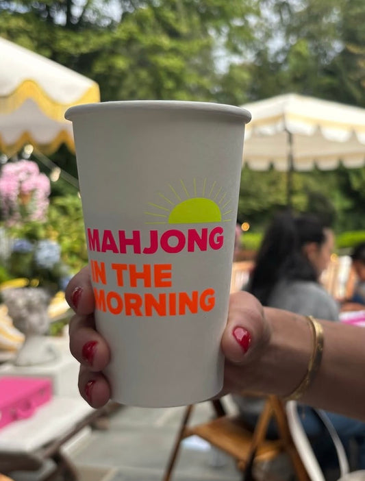 Mahjong in the Morning Paper Coffee Cups