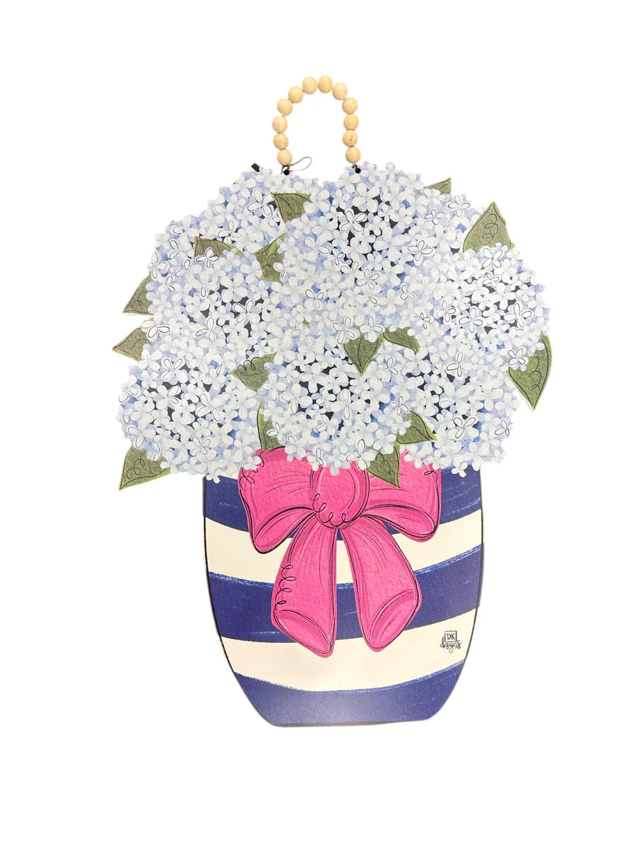 Hydrangea Jar Door Hanger