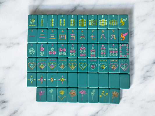 OG Mahj Tiles Totally Teal