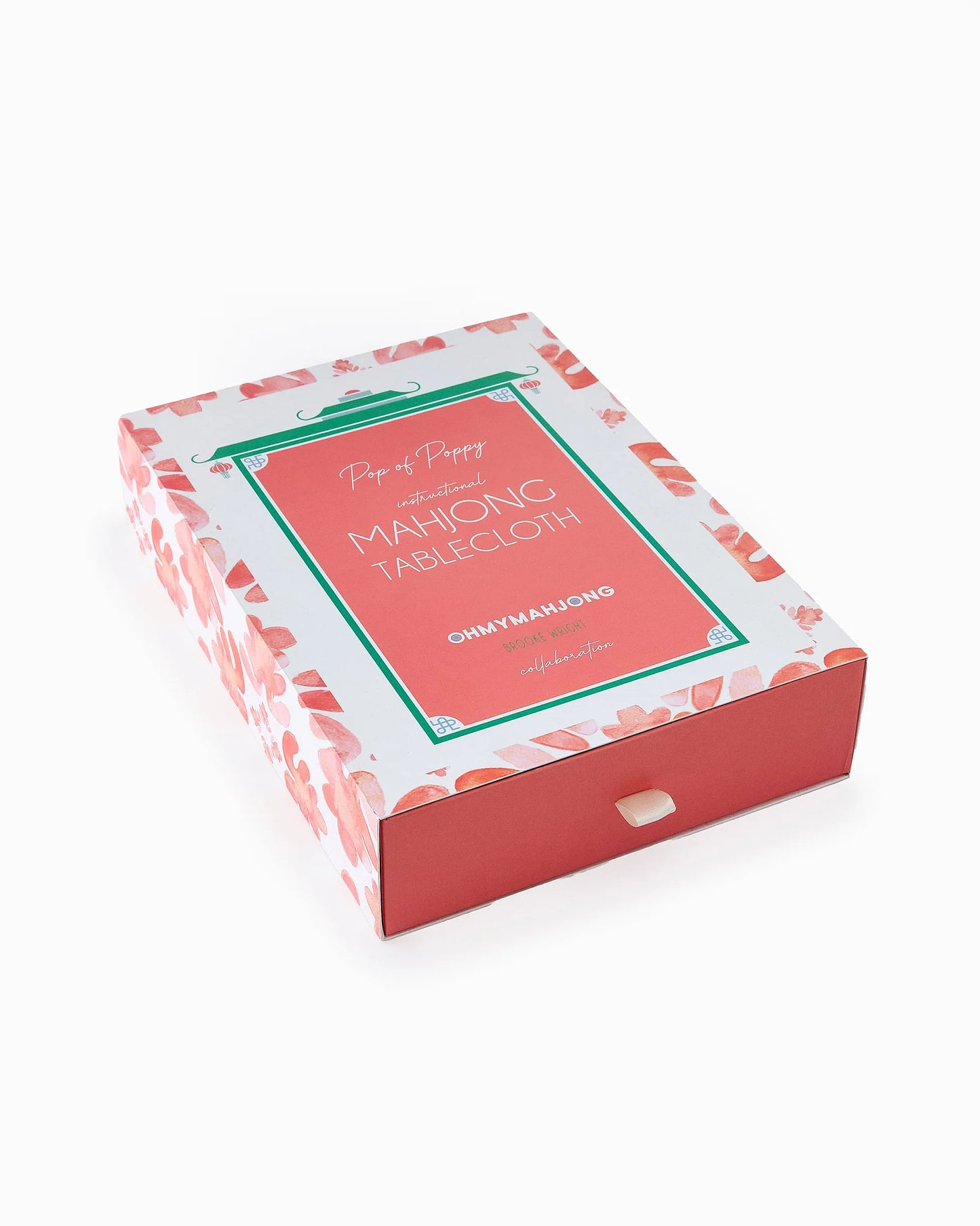 Pop of Poppy Instructional Mahjong Tablecloth