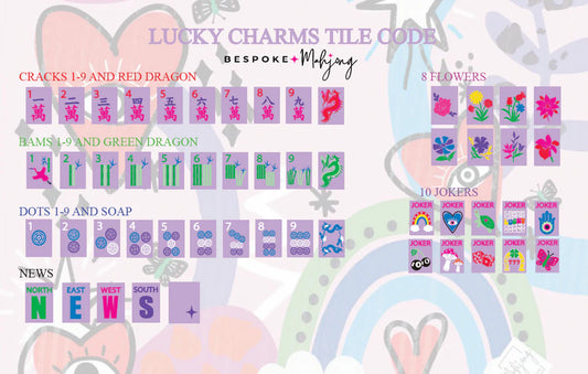 Lucky Charm Luck Lavender Grey Tiles