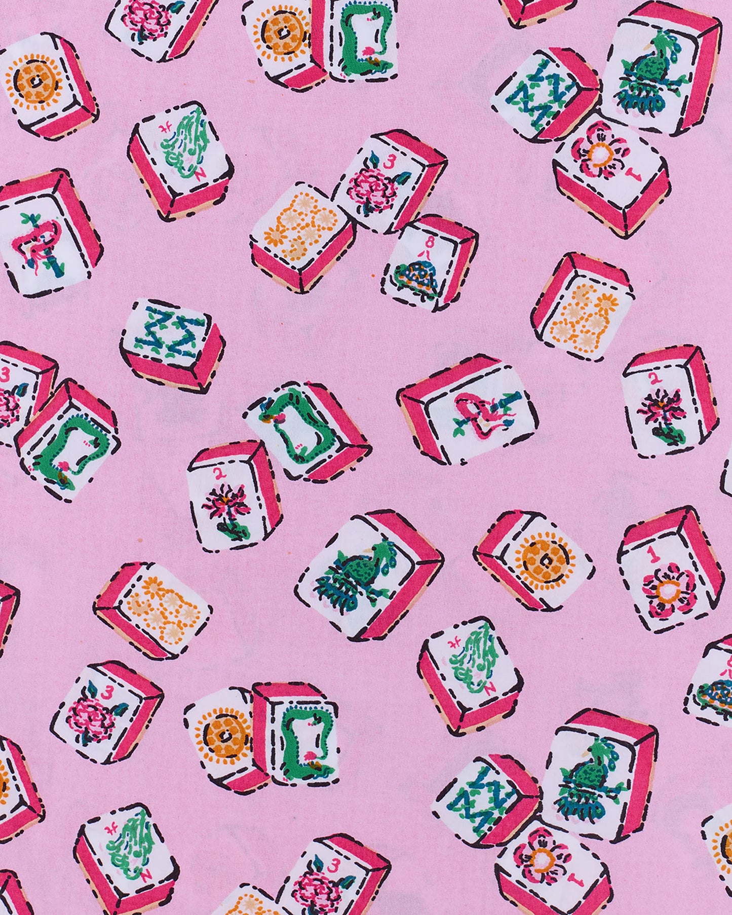 Lucky Tiles Ruffles Cropped Pajama Pant