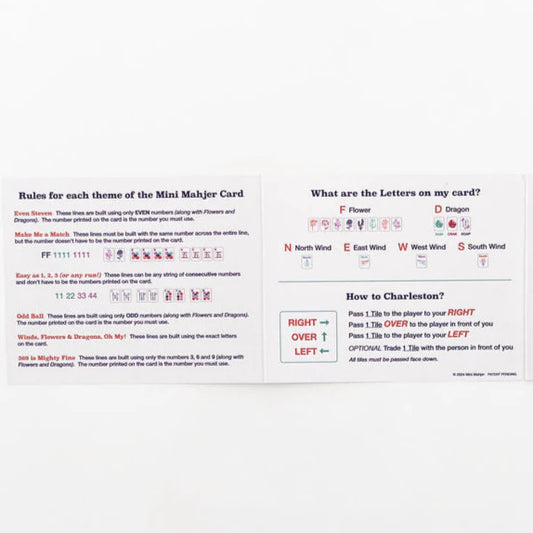 Mini Mahjer Card