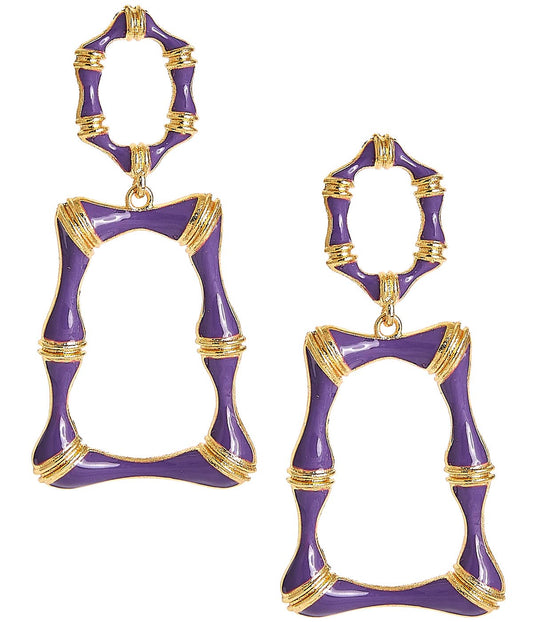 Jordan Enamel Bamboo Earring