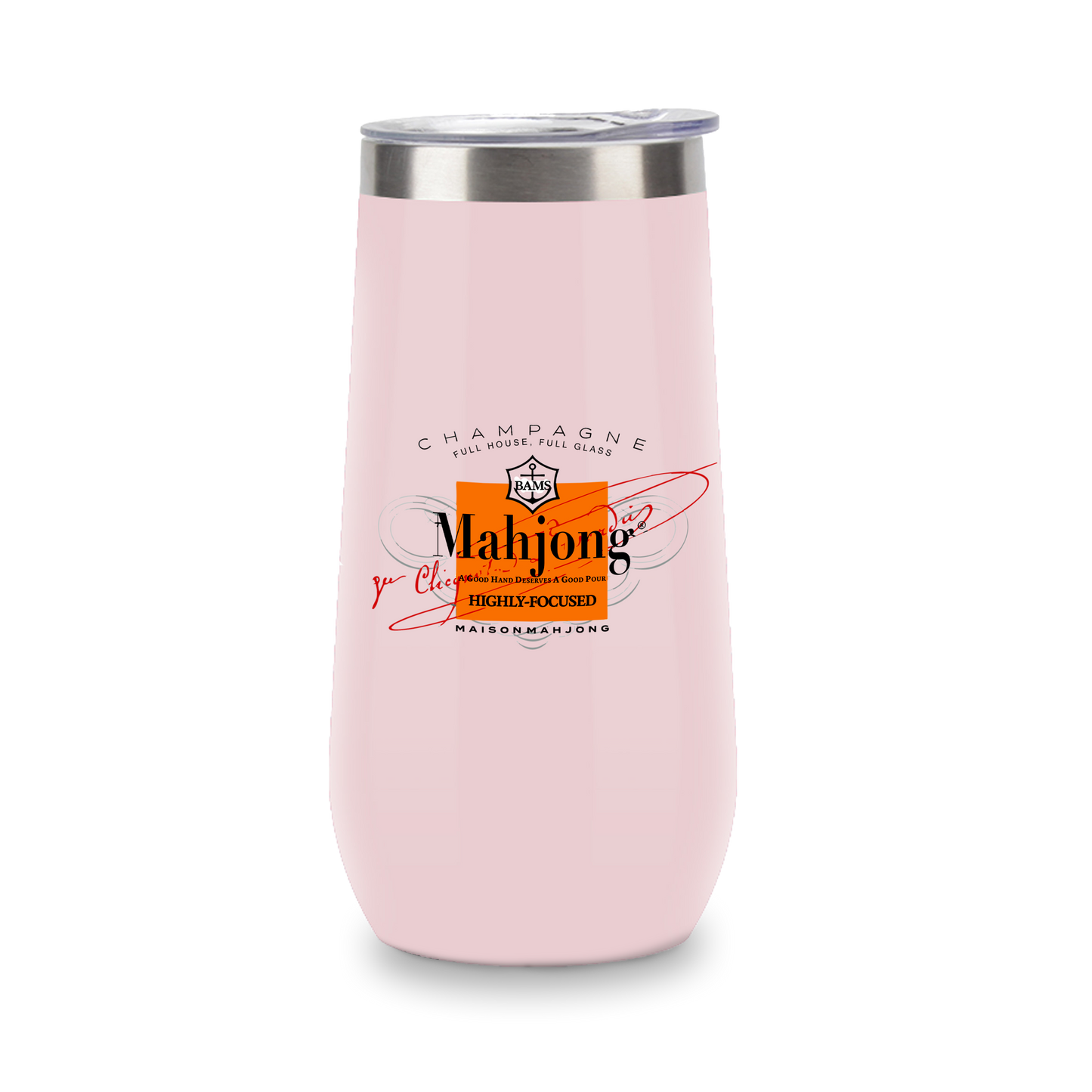 Pink Mahjong Champagne Tumbler