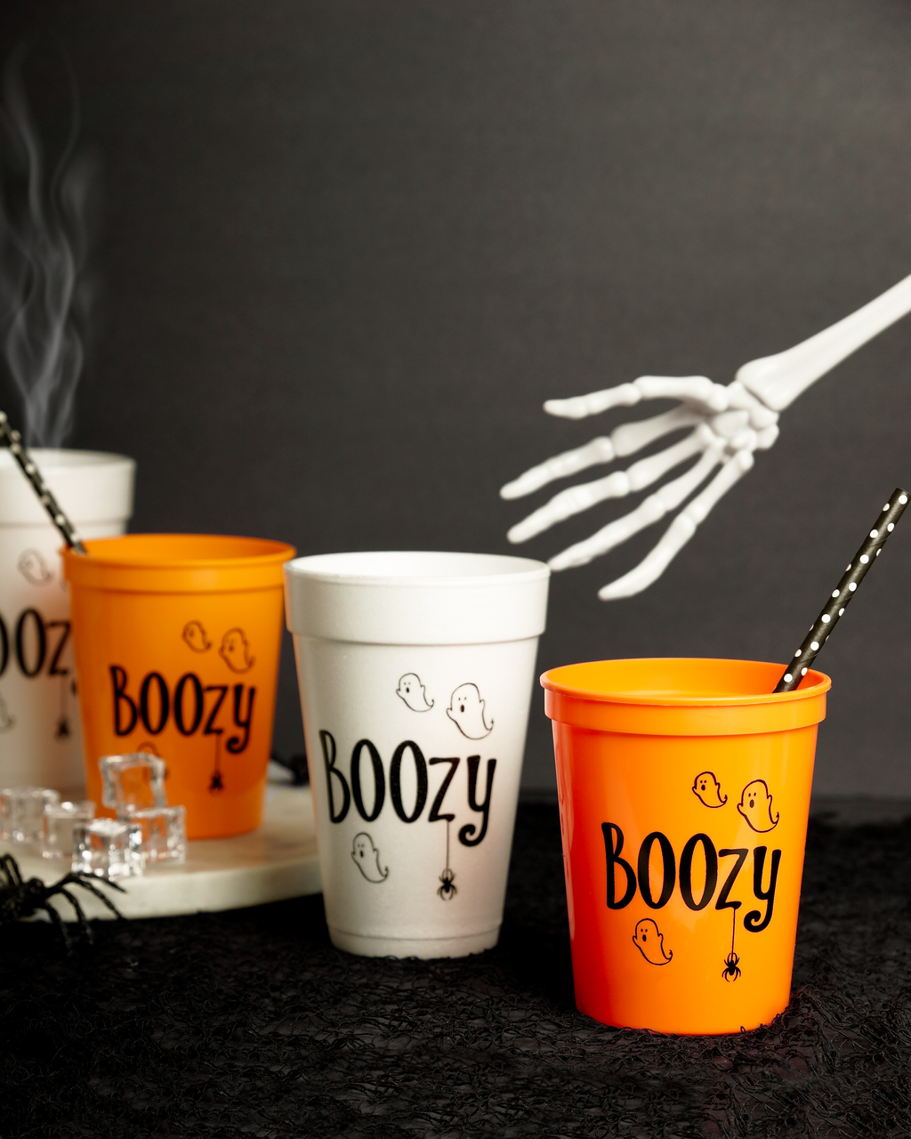 Boozy Halloween Styrofoam Cups | Set of 10