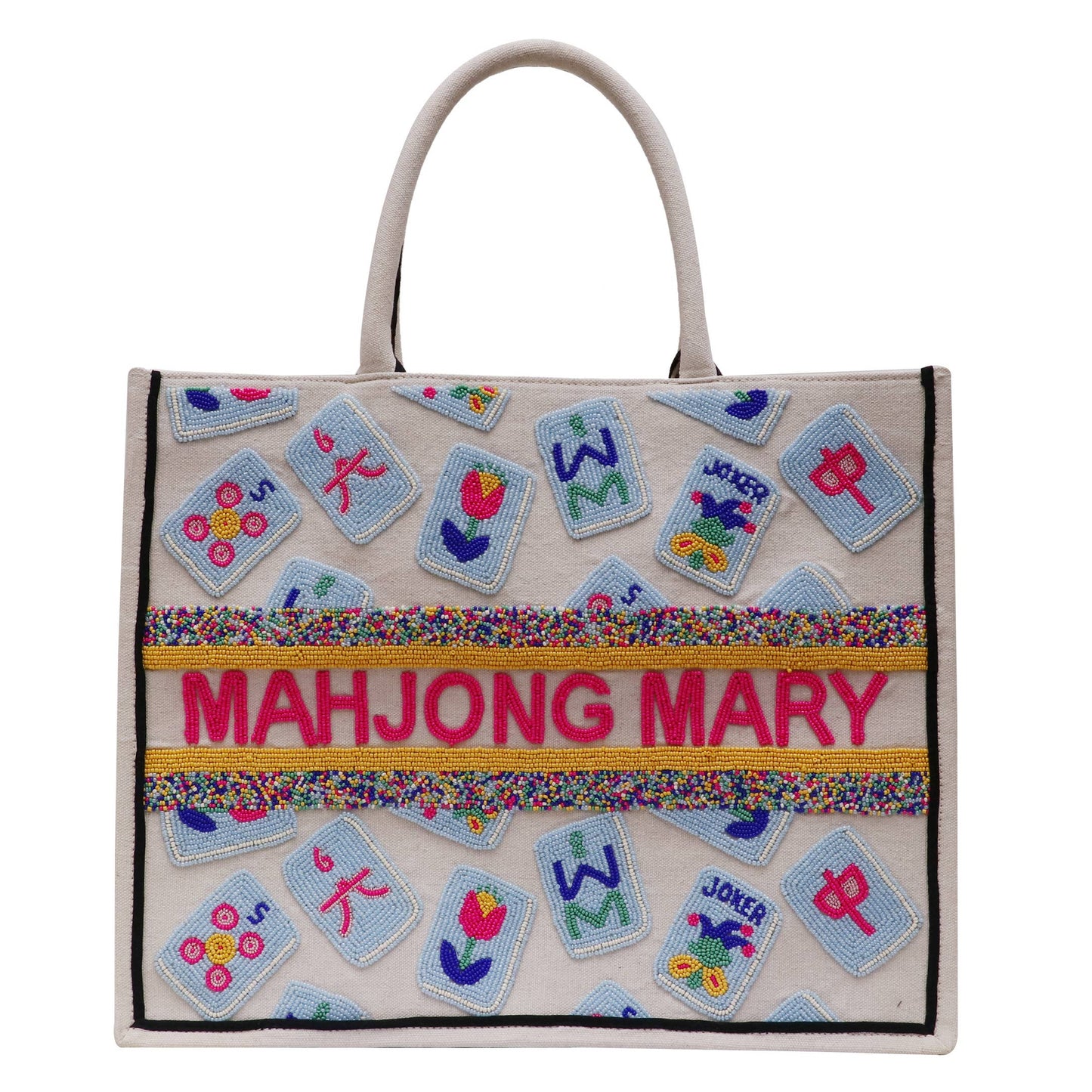 Personalized Beaded Tote Bag