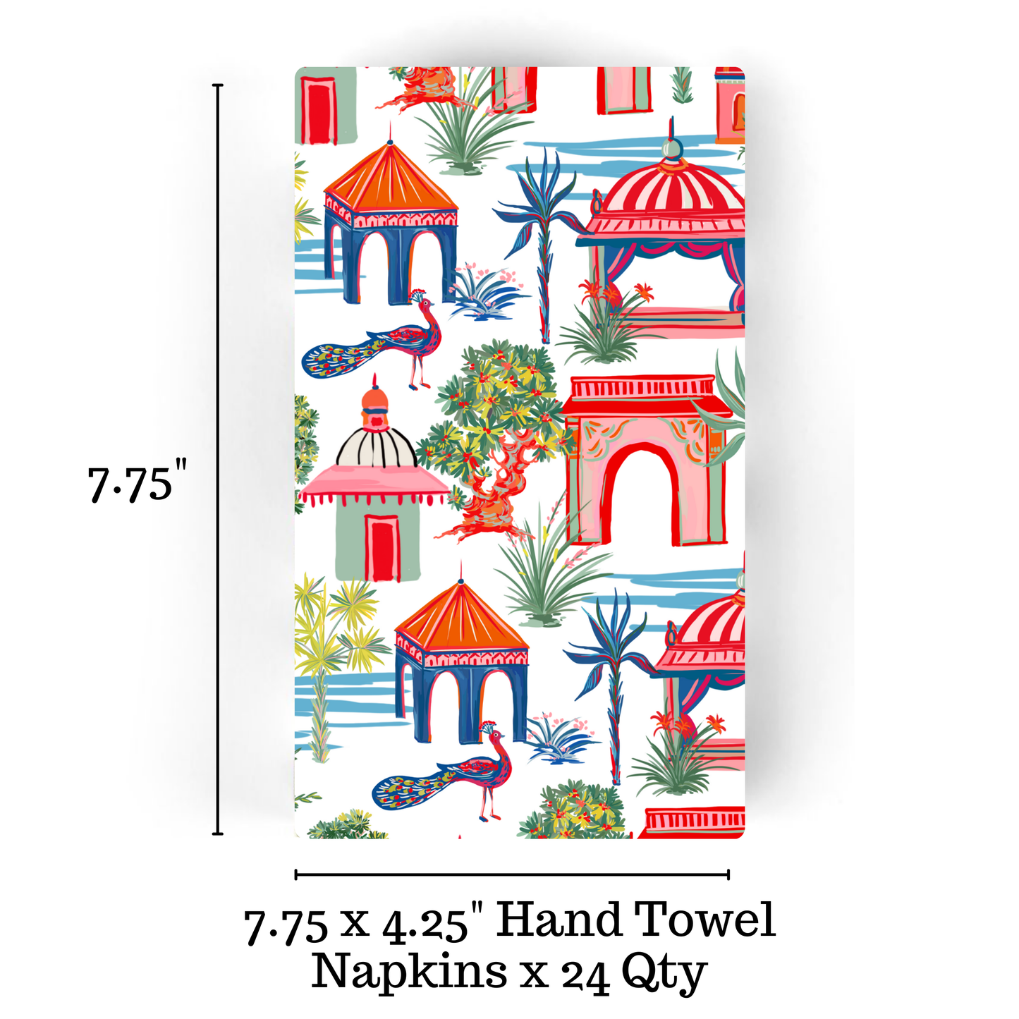 Chinoiserie Asian Toile Pattern 24ct Guest Napkins (3-ply)