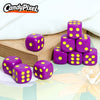 Purple & Gold Acrylic Dice