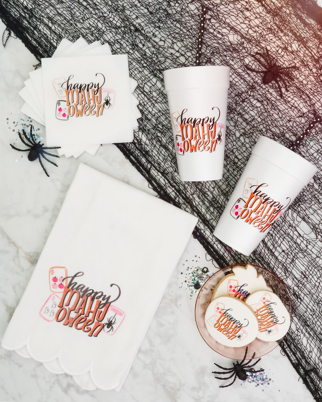 Happy Mahj-oween Mahjong Cocktail Napkins | Set of 20