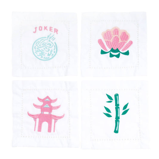 Embroidered Cocktail Napkin Set