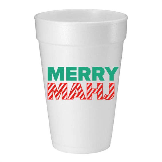 MERRY MAHJ FOAM CUPS