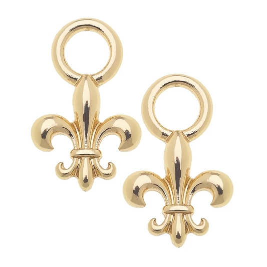 Fleur De Lis Huggie Charm Set of 2