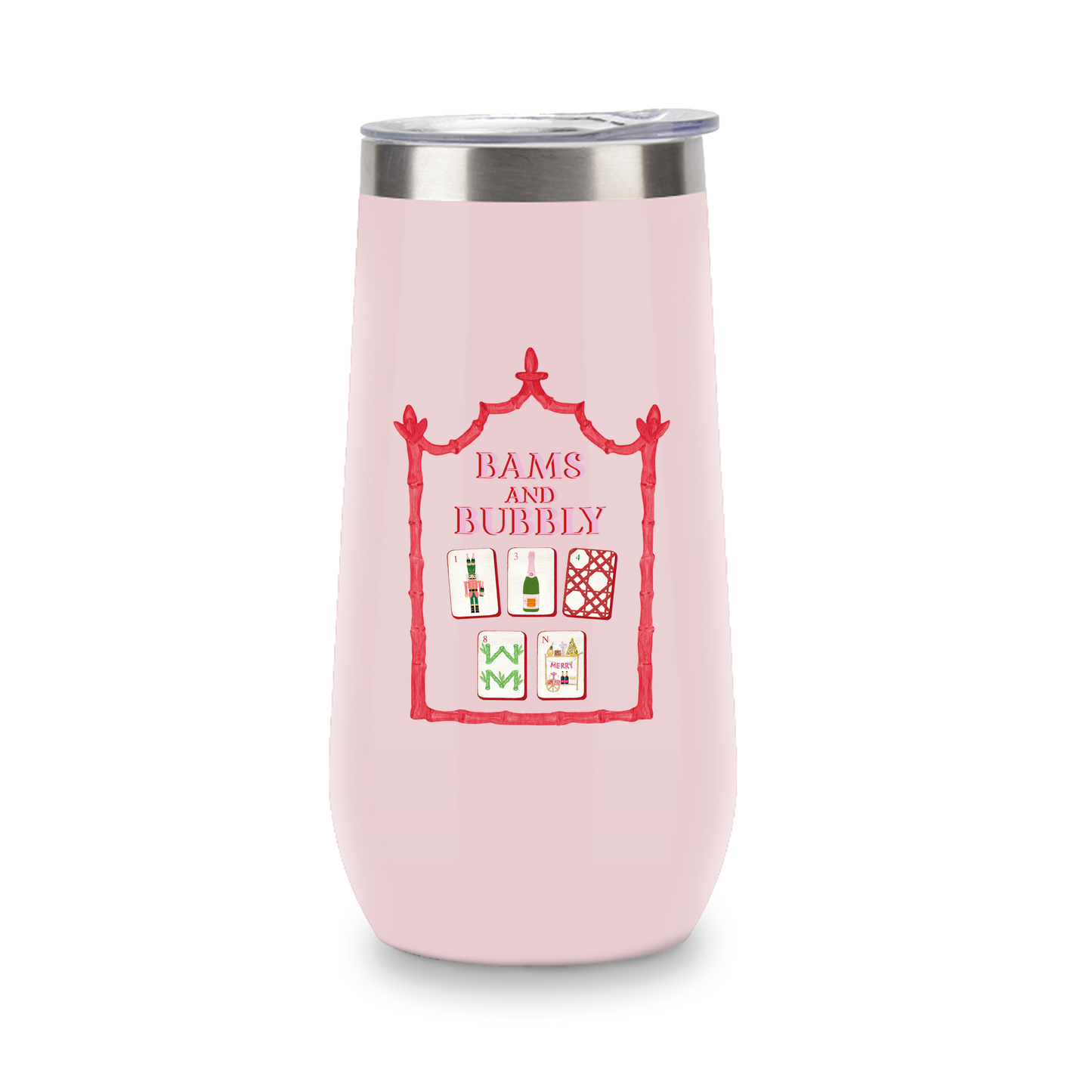 Bam's and BubblyChampagne Tumbler (Pink)