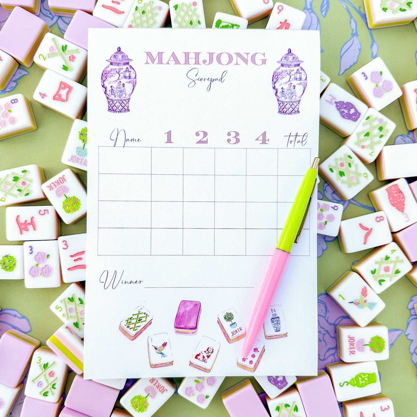 Mahjong Scorecard Pad (Taylor Tiles)