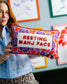 Resting Mahj Face Needlepoint Pillow