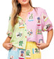 Colorblock Gingham Mahjong Top
