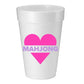 Mahji Mamas - “HEART MAHJONG REVERSE COLOR” FOAM CUP