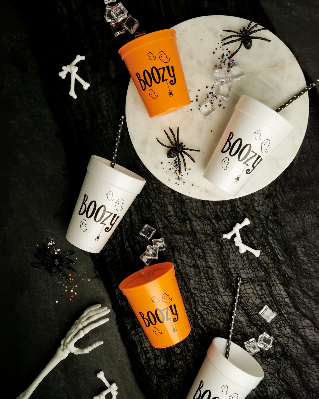 Boozy Halloween Styrofoam Cups | Set of 10
