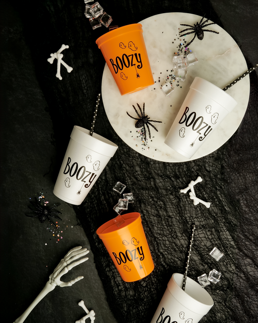 Boozy Halloween Styrofoam Cups | Set of 10
