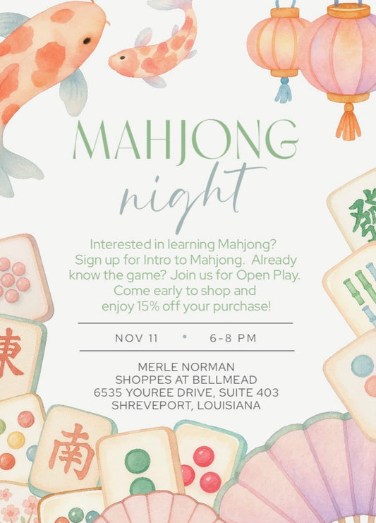 Intro to Mahjong OR Open Play at Merle Norman