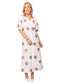 Queen of Sparkles Licensed LSU White Cotton Scattered Mascot  Button Up Dress