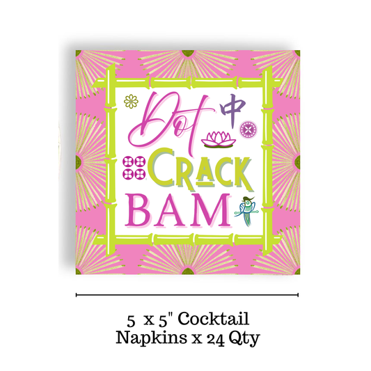 Mahjong Psychedelic 24ct Cocktail Napkin